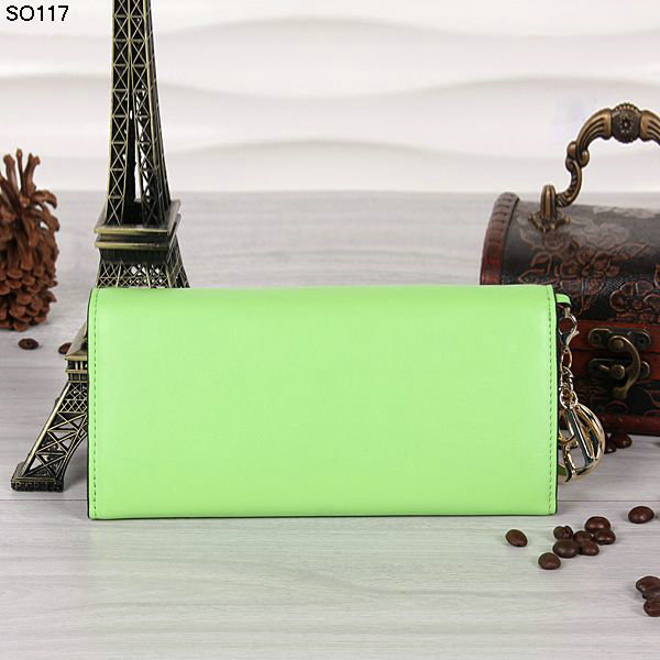 dior wallet calfksin leather 117 green&blue